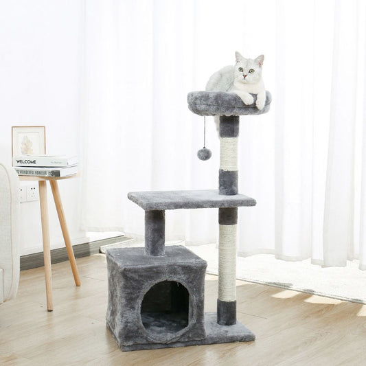 ONETIFY Cat Tree House 3 Tier Tower Scratching Bed Post